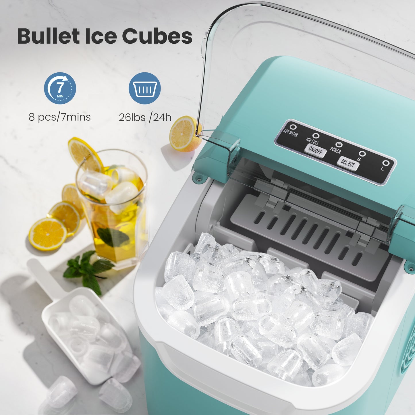 Crzoe Ice Makers Countertop with Handle 58012RIM1