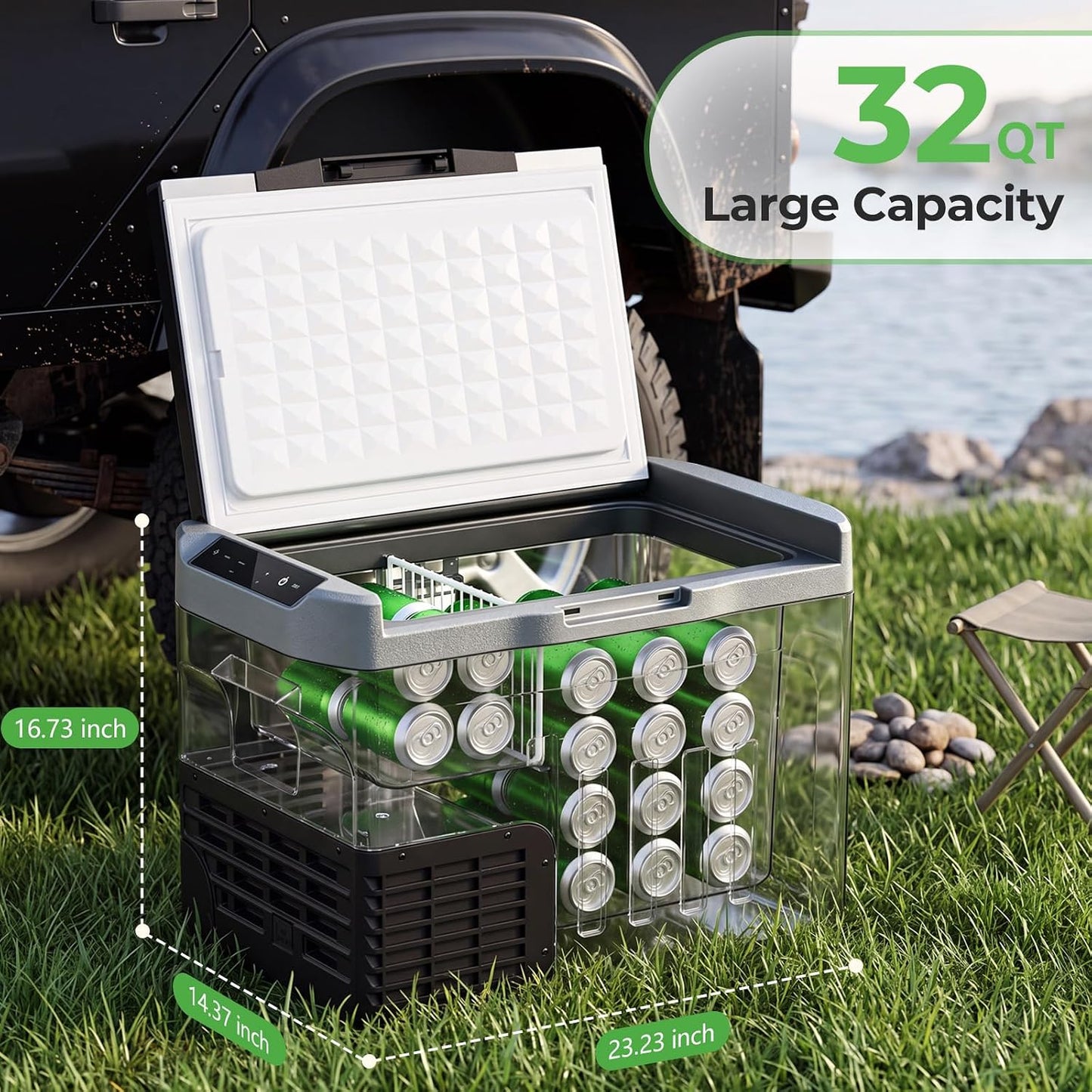 12V Portable Refrigerator 32QT Car Refrigerator | Electric Cooler ZBD-30