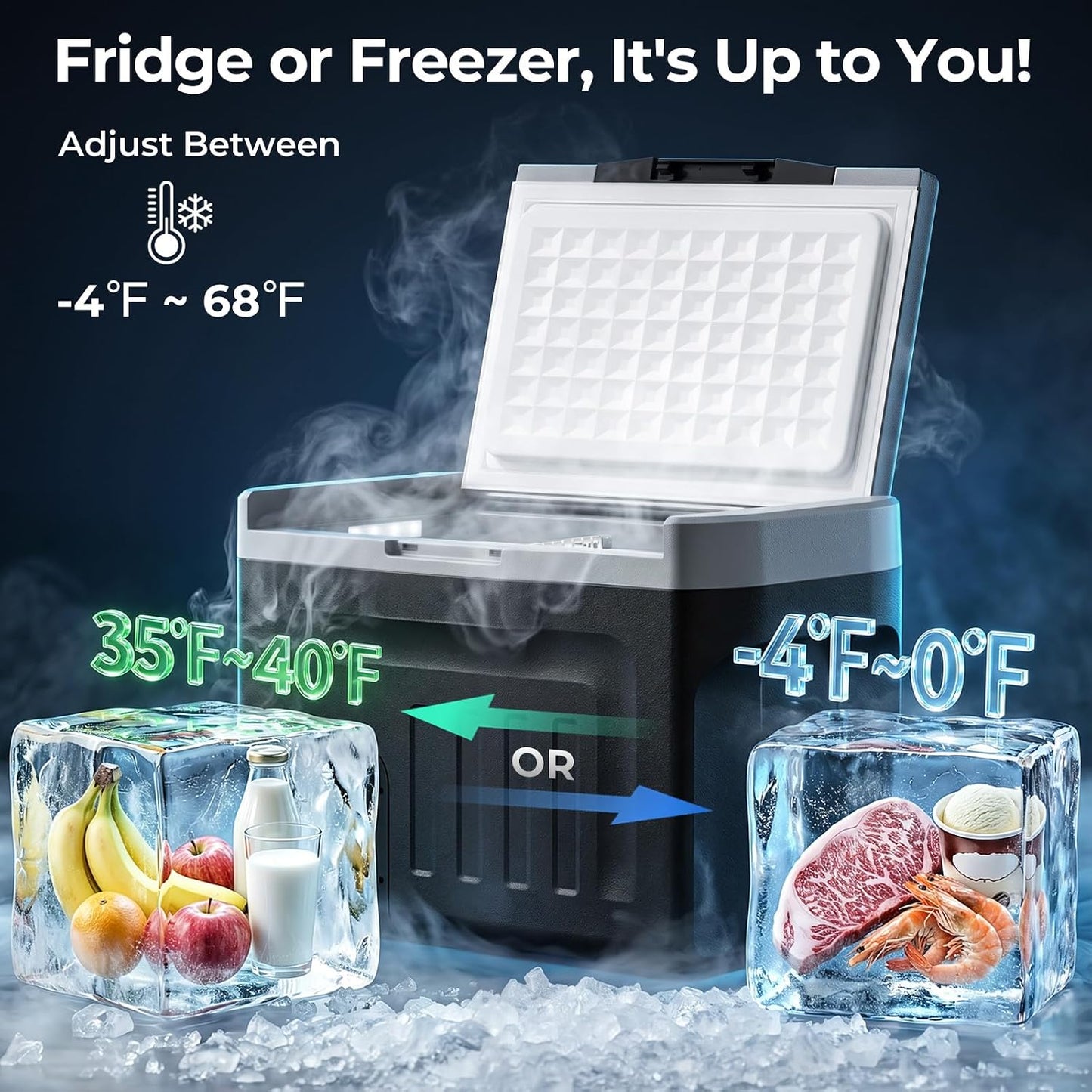 12V Portable Refrigerator 32QT Car Refrigerator | Electric Cooler ZBD-30