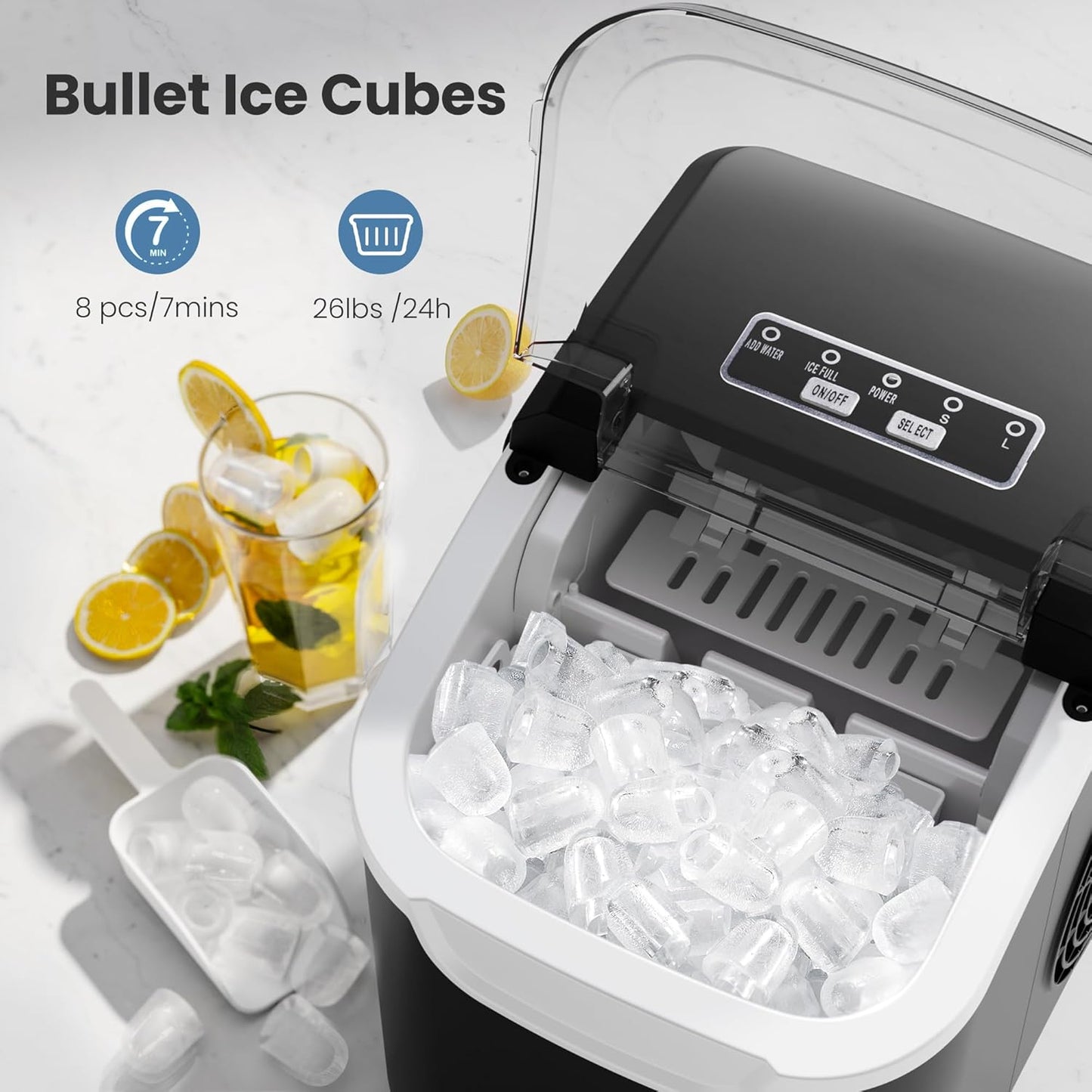 Crzoe Ice Makers Countertop with Handle 58012RIM1