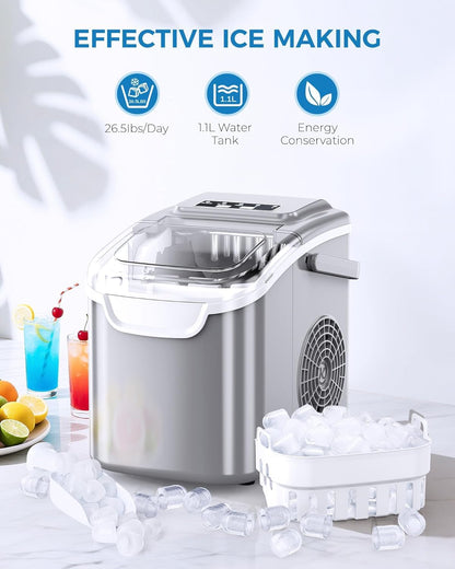 Crzoe Ice Makers Countertop with Handle 58012RIM1