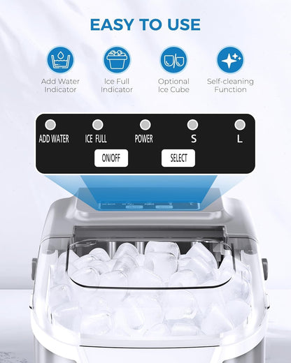 Crzoe Ice Makers Countertop with Handle 58012RIM1