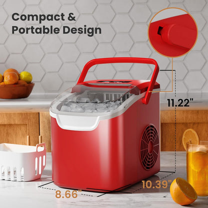Crzoe Ice Makers Countertop with Handle 58012RIM1