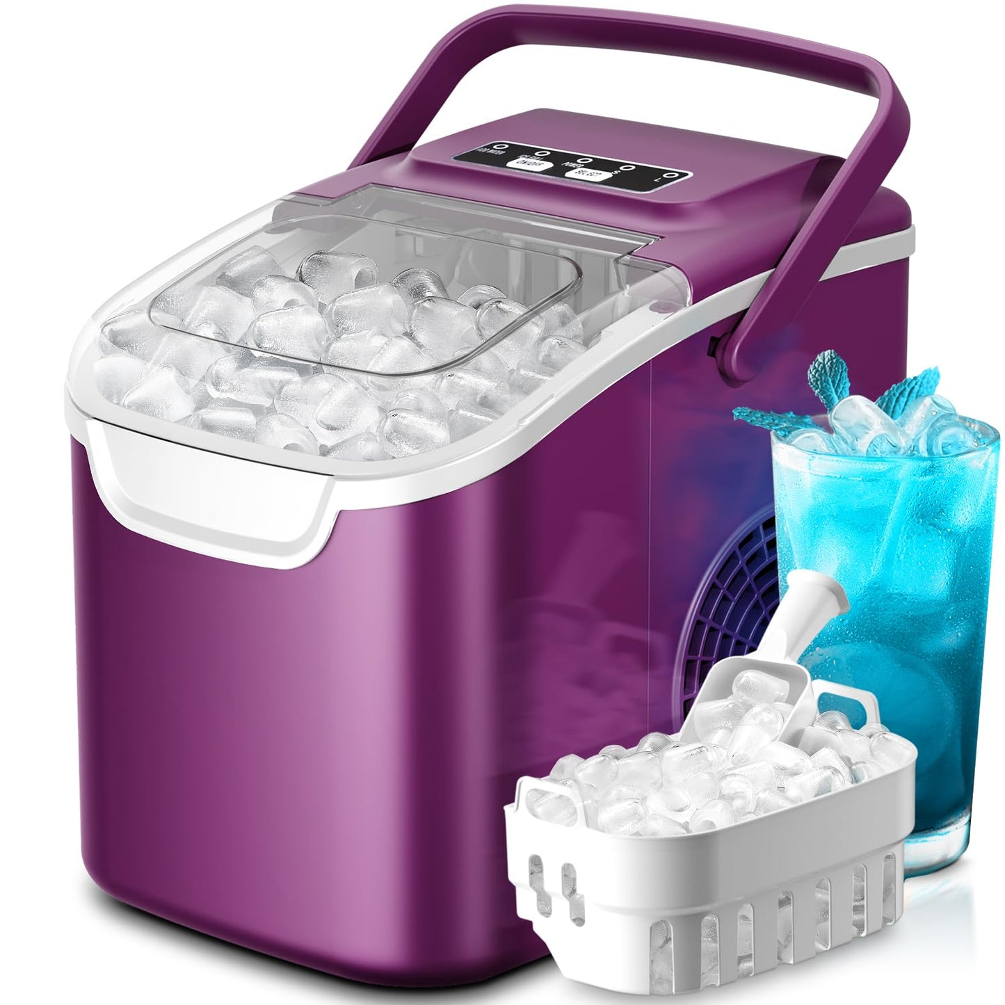 Crzoe Ice Makers Countertop with Handle 58012RIM1
