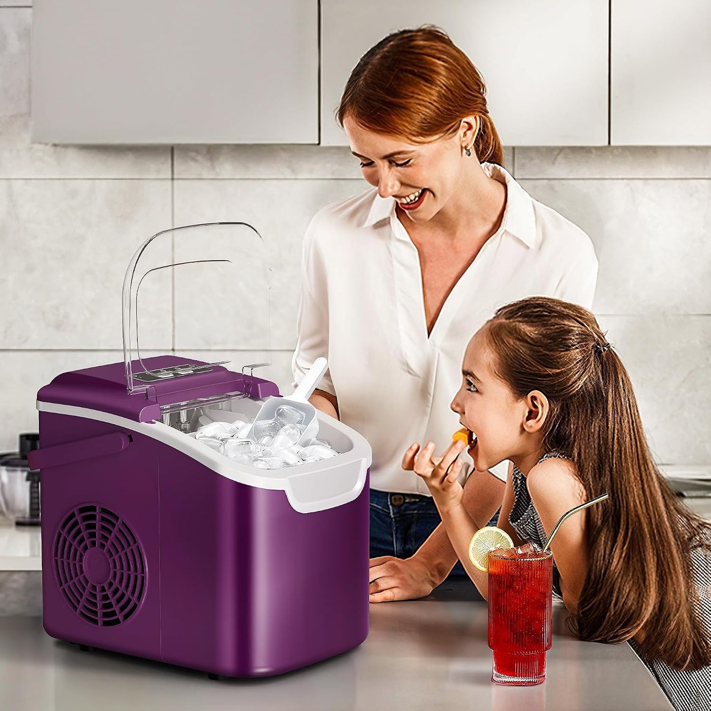 Crzoe Ice Makers Countertop with Handle 58012RIM1