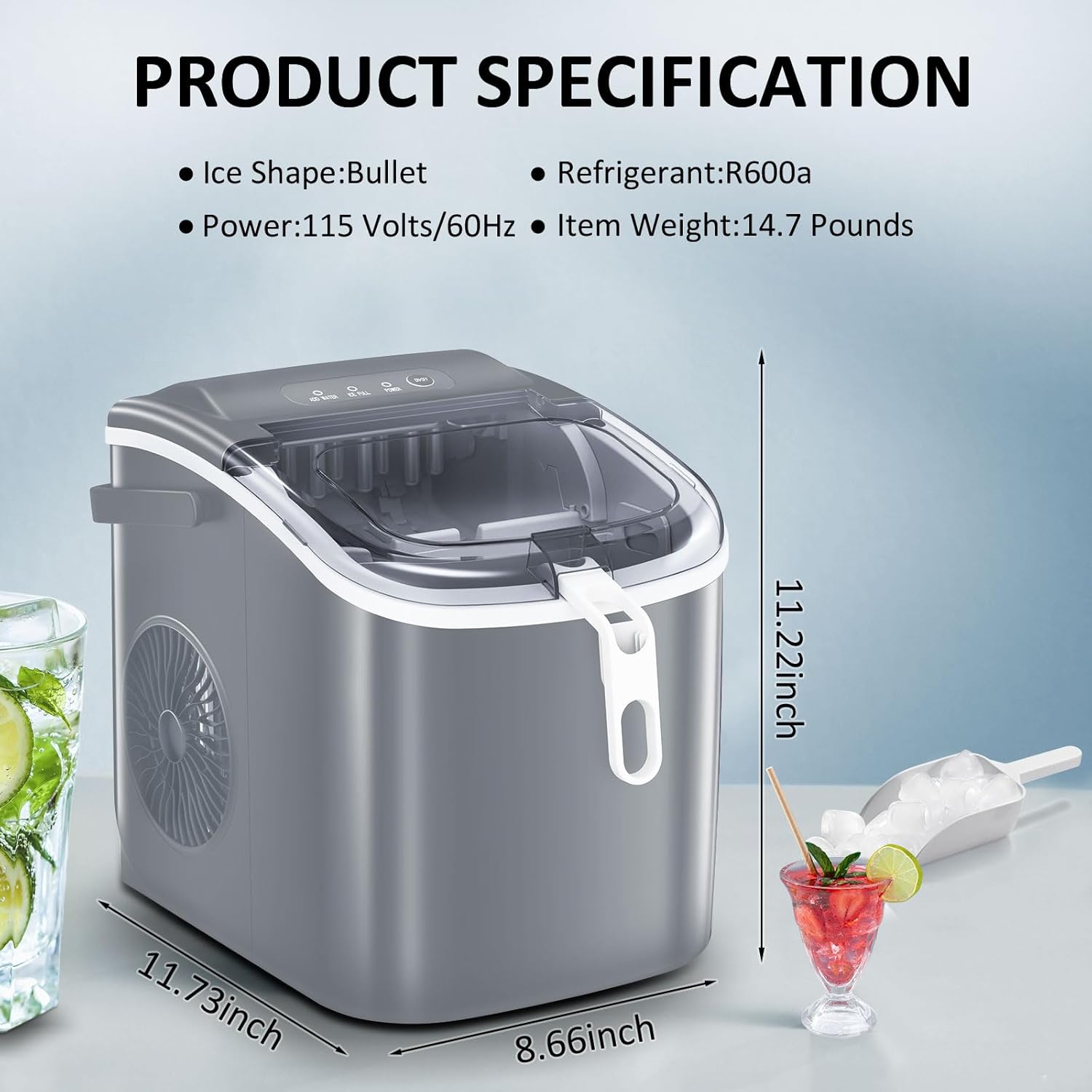 Countertop Ice Maker Portable Ice Machine Z5822H