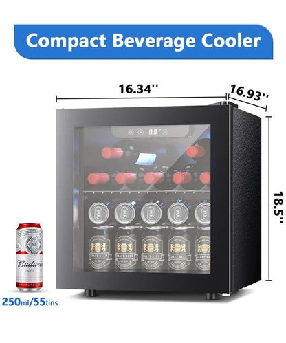 12 Bottle/48 Can Beverage Refrigerator Cooler-1.3 cu.ft